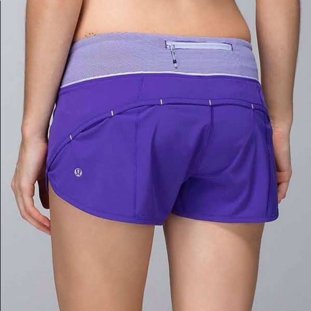 Purple Lululemon Speed Shorts